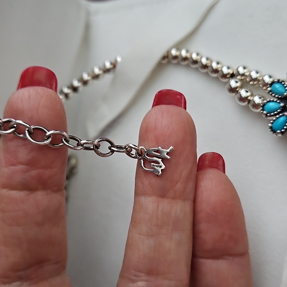 American West Sleeping Beauty Turquoise Necklace and Pendant - Picture 4 of 7